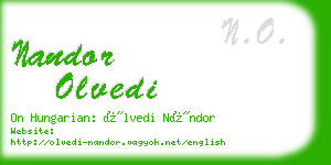 nandor olvedi business card